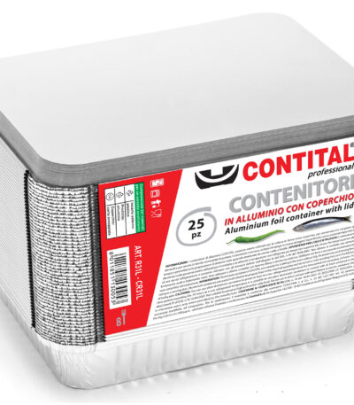 CONTITAL Contenitori in Alluminio R31L con coperchio