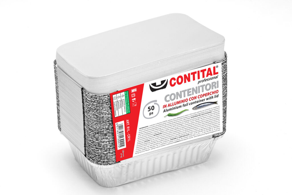 CONTITAL R1L Vaschette Alluminio con Coperchio