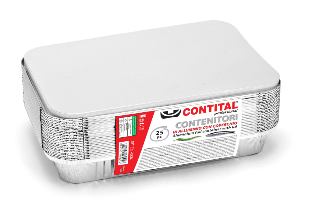CONTITAL R2L Vaschette Alluminio con Coperchio