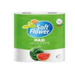 L'Asciugatutto Soft Flower 2 rotoli 2 veli Anguria