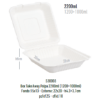 Il Brenta Box 530003 1200+1000 ml (22x20 cm) confezione da 25 pezzi