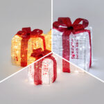 SET 3 PACCHI NATALE DUAL LED 3D
