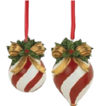 SFERA GOCCIA CERAMICA ROSSA/BIANCA